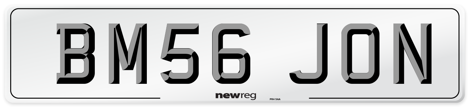BM56 JON Number Plate from New Reg